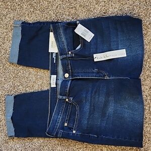 Nicole Miller Soho High Rise Dark Crop Jeans NWT
